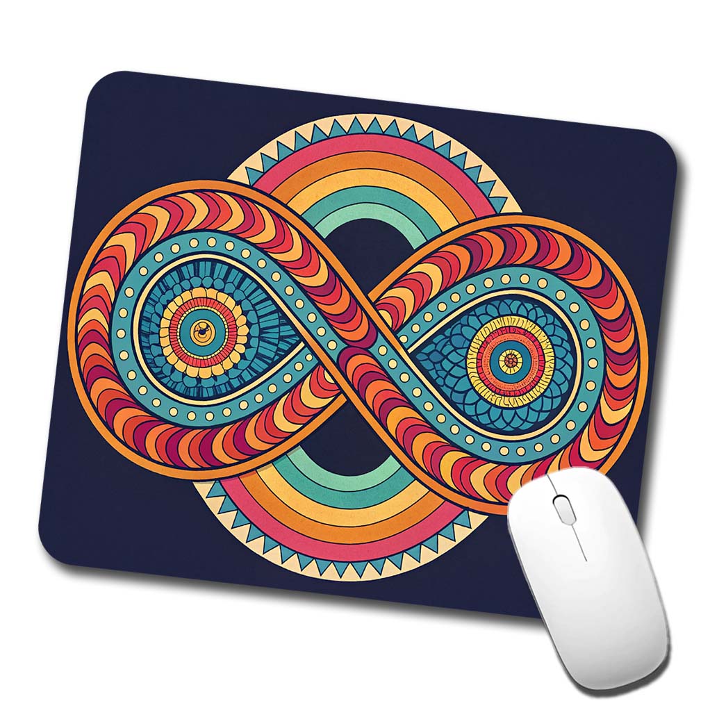 Psychedelic Patterns Groovy Infinite Loops Low Profile Mouse Pad Mat