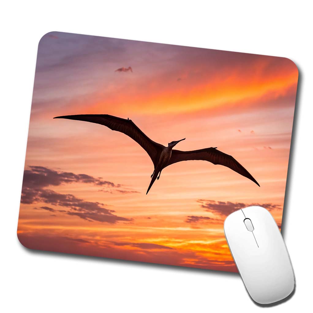 Pterodactylus Sunset Dinosaur Low Profile Mouse Pad Mat