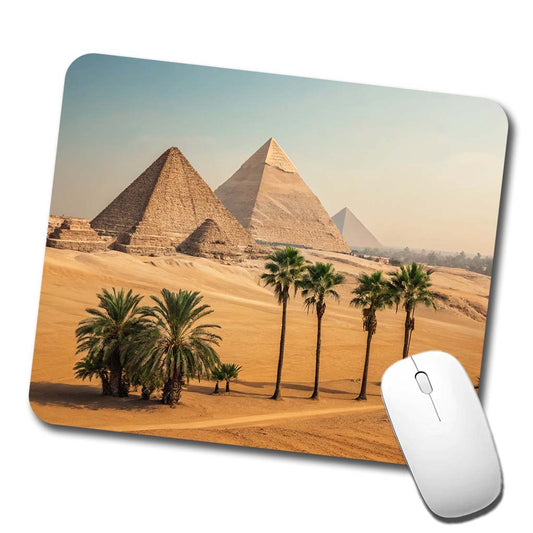 Pyramids Of Giza Travel Egypt Low Profile Mouse Pad Mat