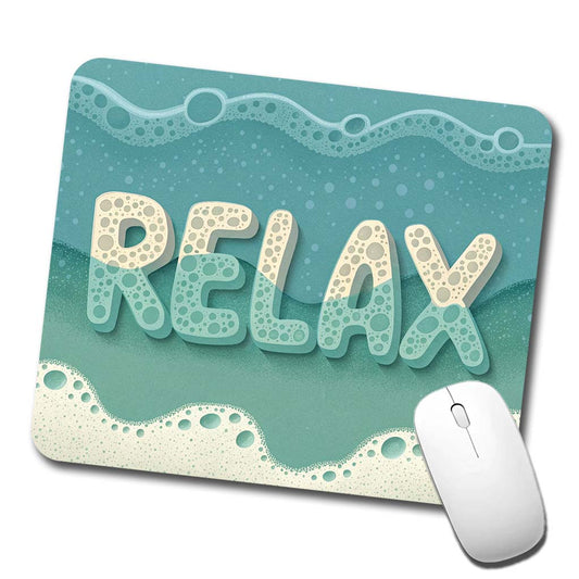 Relax Sea Foam Ocean Beach Low Profile Mouse Pad Mat