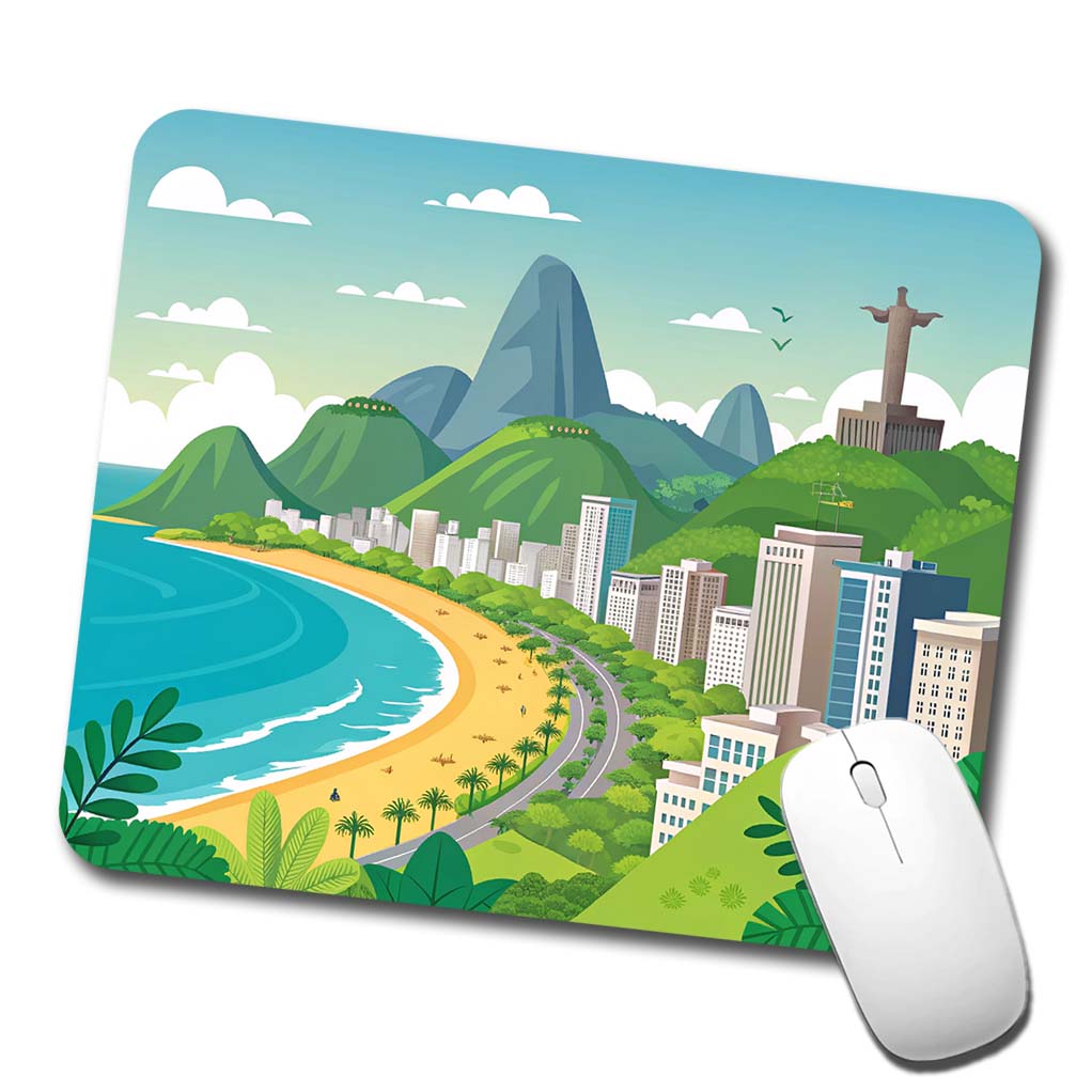 Rio De Janeiro Brazil Travel Cute Low Profile Mouse Pad Mat