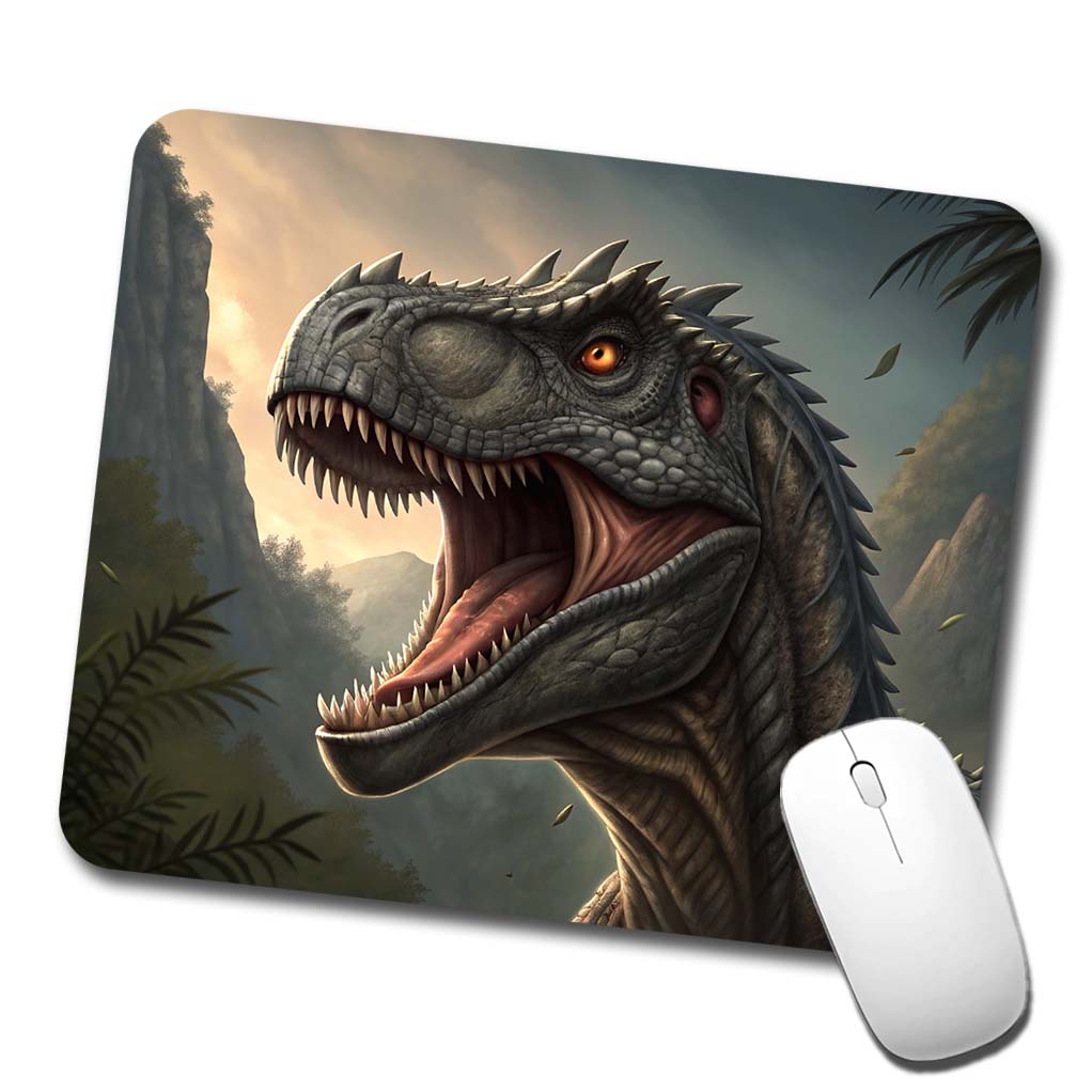 Roaring Allosaurus Dinosaur Low Profile Mouse Pad Mat
