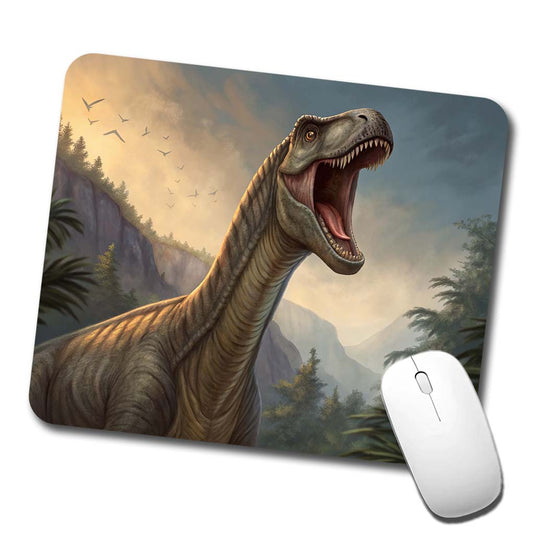 Roaring Argentinosaurus Dinosaur Low Profile Mouse Pad Mat