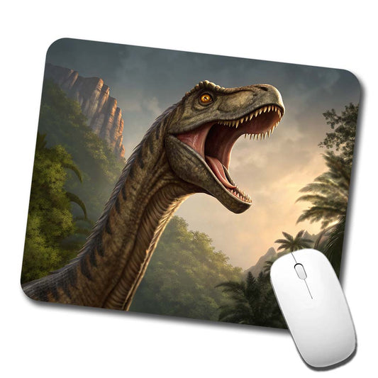 Roaring Brachiosaurus Dinosaur Forest Low Profile Mouse Pad Mat