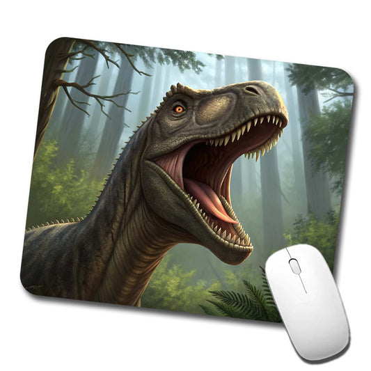 Roaring Brontosaurus Dinosaur Forest Low Profile Mouse Pad Mat