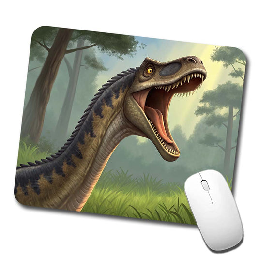 Roaring Diplodocus Dinosaur Forest Low Profile Mouse Pad Mat