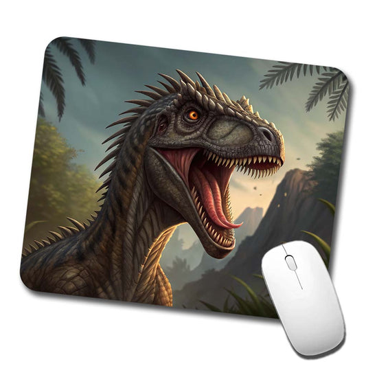 Roaring Eoraptor Dinosaur Scary Low Profile Mouse Pad Mat