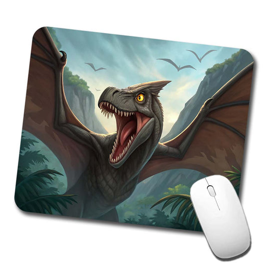 Roaring Pterodactylus Dinosaur Low Profile Mouse Pad Mat