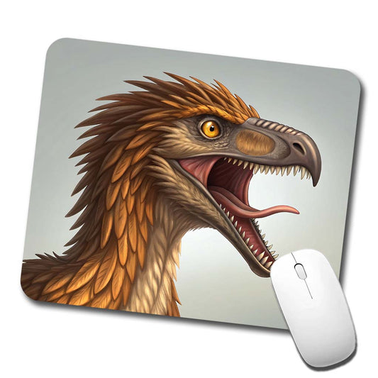 Roaring Troodon Dinosaur Low Profile Mouse Pad Mat
