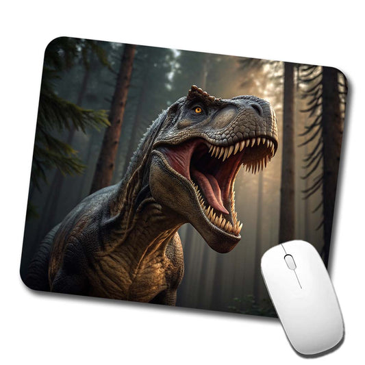 Roaring Tyrannosaurus Rex Dinosaur Low Profile Mouse Pad Mat