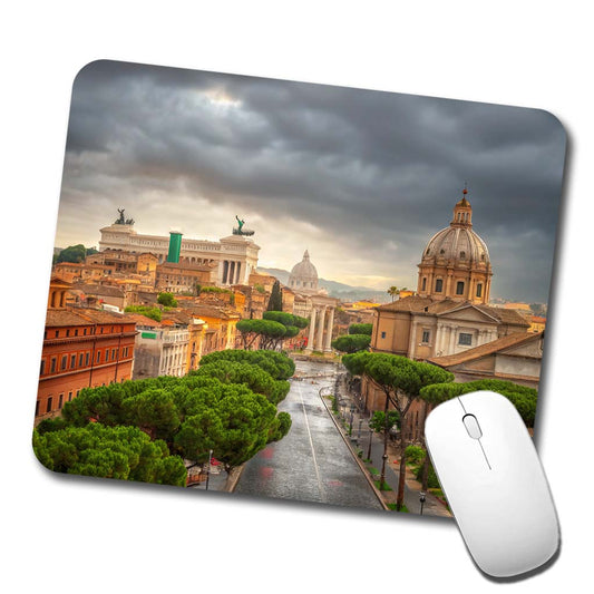 Rome Italy City Travel History Low Profile Mouse Pad Mat