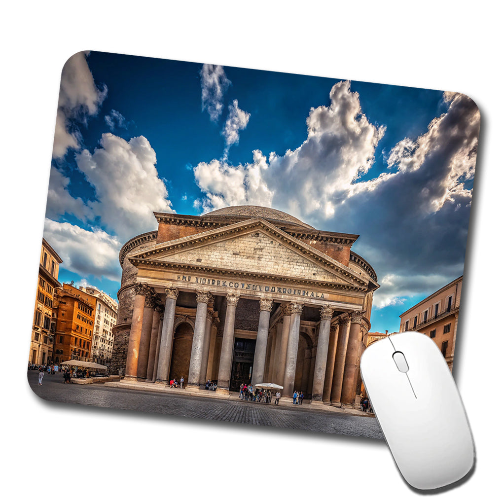 Rome Italy Pantheon Travel History Low Profile Mouse Pad Mat