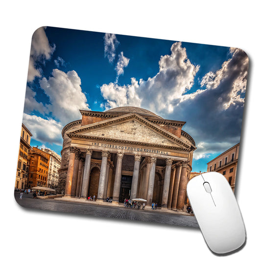 Rome Italy Pantheon Travel History Low Profile Mouse Pad Mat