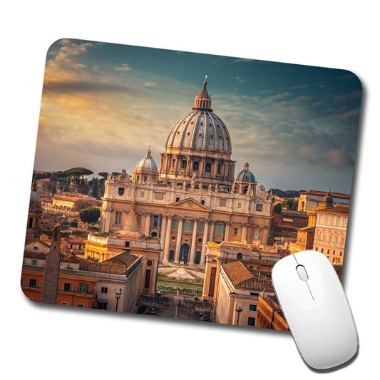 Rome Italy Vatican City Travel Low Profile Mouse Pad Mat