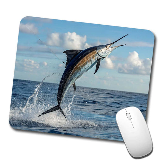 Sailfish Jumping Sea Fishing Low Profile Mouse Pad Mat
