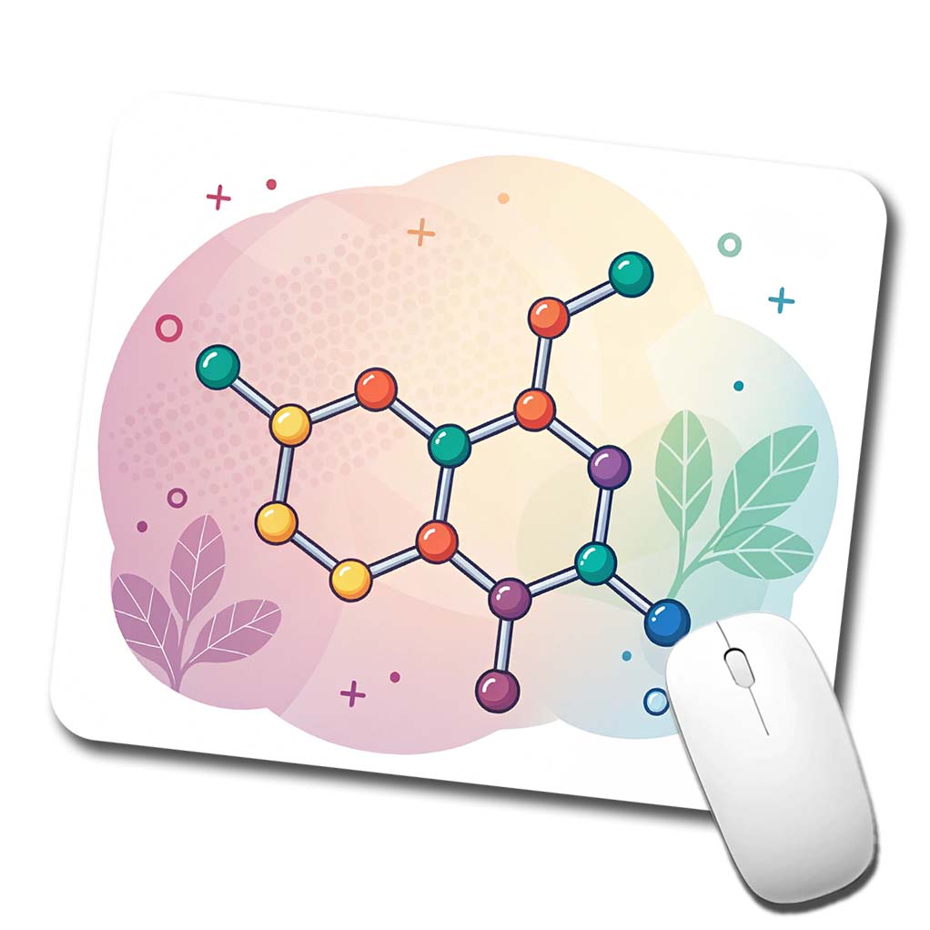 Serotonin Molecule Aesthetic Science Low Profile Mouse Pad Mat