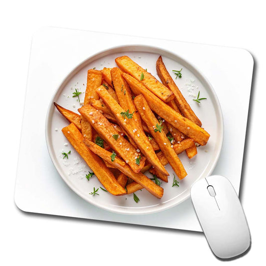 Sweet Potato Fries Yummy Low Profile Mouse Pad Mat