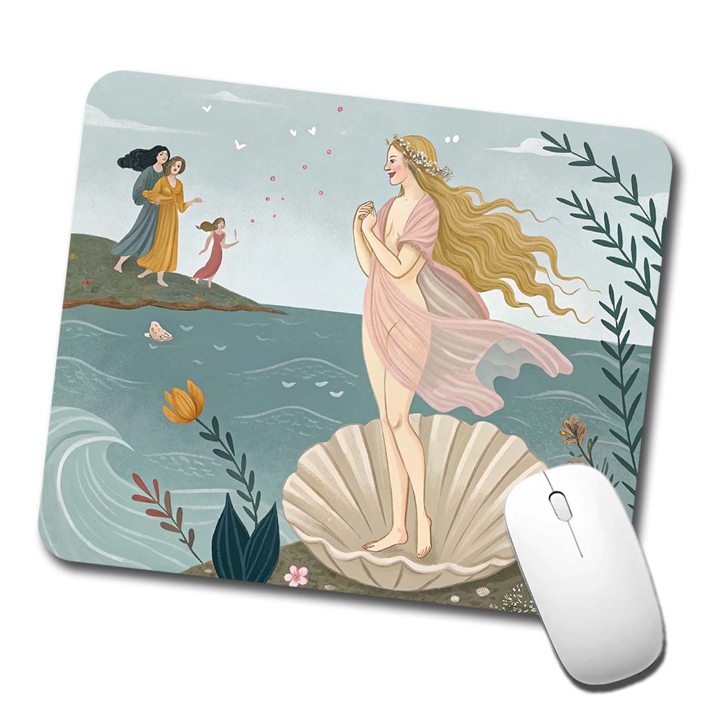 The Birth Of Venus By Sandro Botticelli Inspired Low Profile Mouse Pad Mat