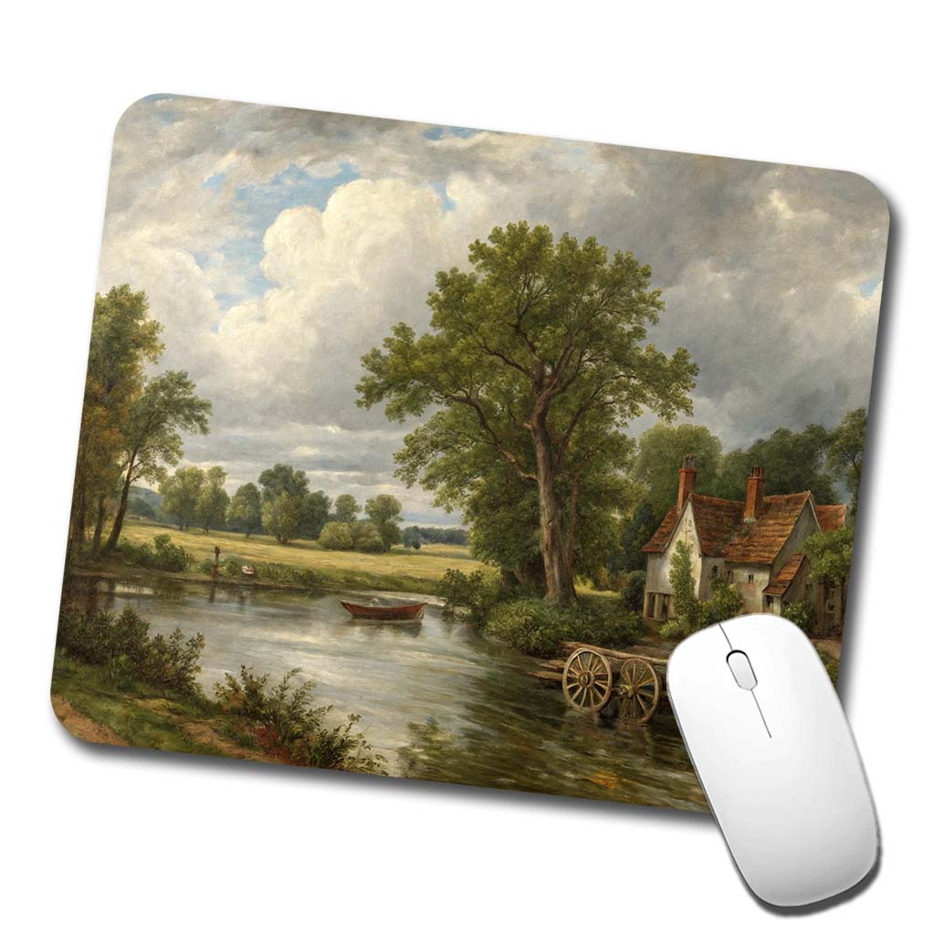 The Hay Wain By John Constable Painting Inspired Low Profile Mouse Pad Mat
