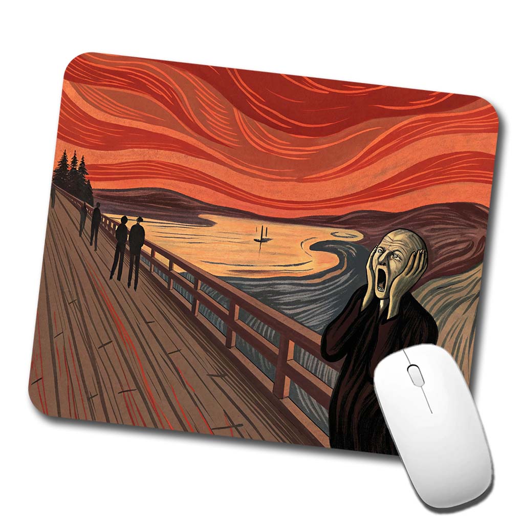 The Scream Inspired By Edvard Munch Low Profile Mouse Pad Mat
