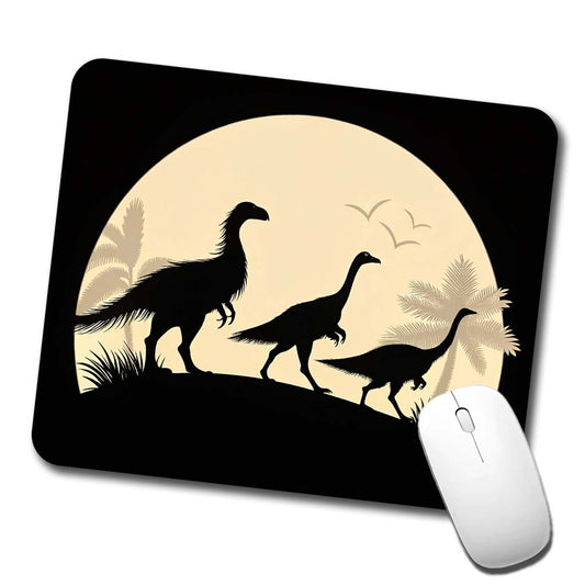 Therizinosaurus Silhouettes Dinosaurs Low Profile Mouse Pad Mat