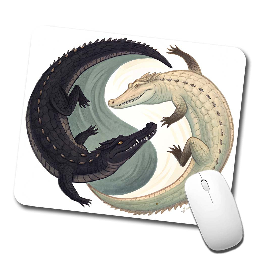Two Alligators Yin Yang Low Profile Mouse Pad Mat