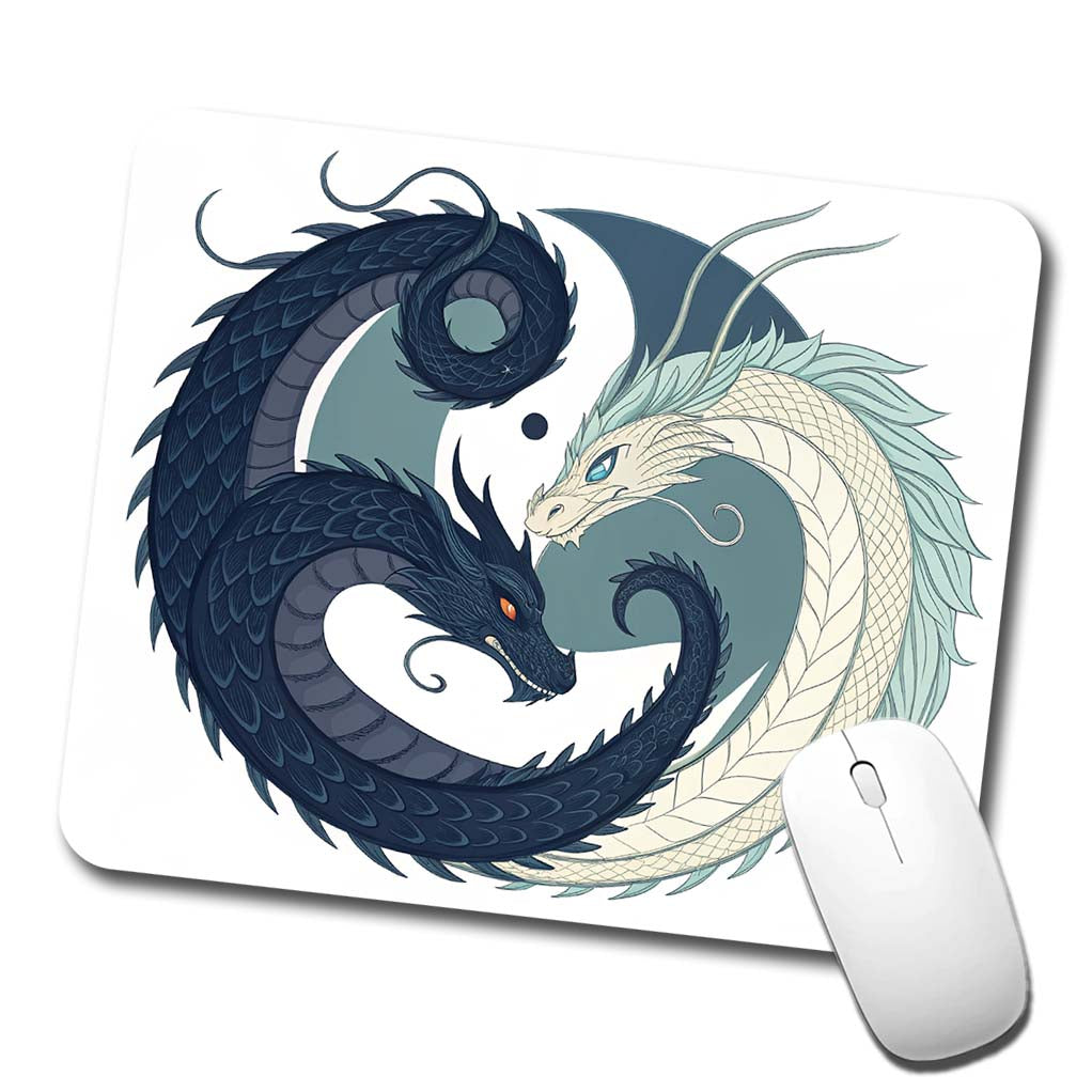 Two Dragons Yin Yang Low Profile Mouse Pad Mat