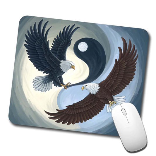 Two Eagles Yin Yang Low Profile Mouse Pad Mat