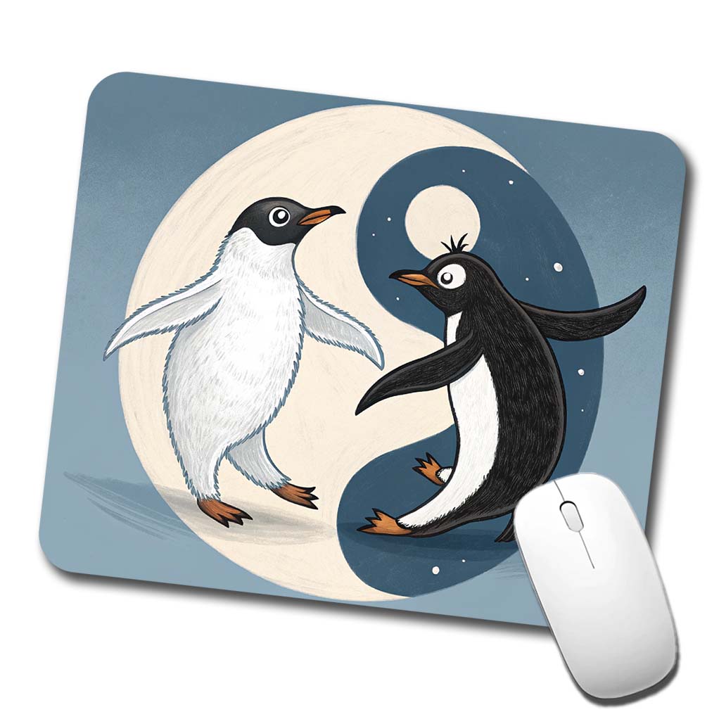 Two Penguins Yin Yang Low Profile Mouse Pad Mat