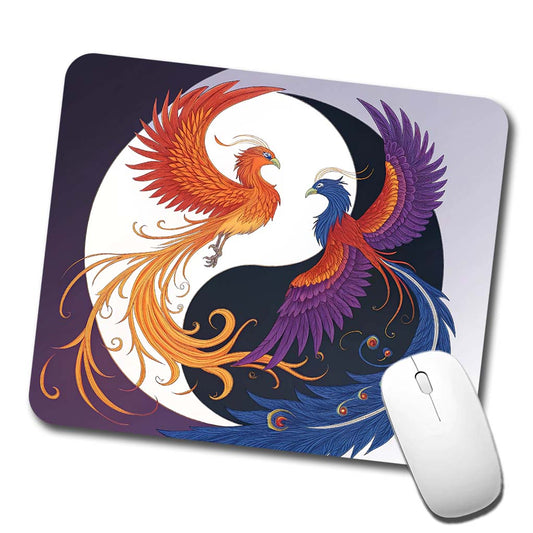 Two Phoenix Yin Yang Low Profile Mouse Pad Mat