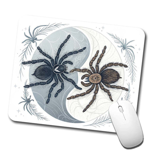 Two Tarantulas Spiders Yin Yang Low Profile Mouse Pad Mat