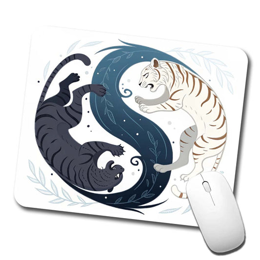 Two Tigers Yin Yang Awesome Low Profile Mouse Pad Mat