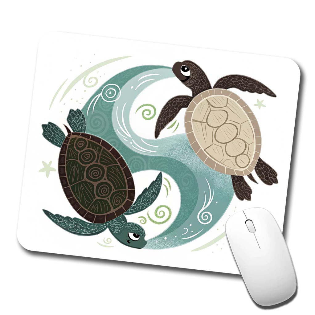 Two Turtles Yin Yang Low Profile Mouse Pad Mat