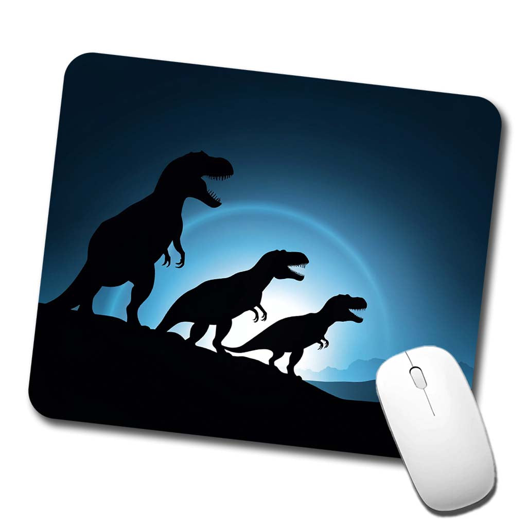 Tyrannosaurus T-Rex Dinosaur Night Silhouettes Low Profile Mouse Pad Mat