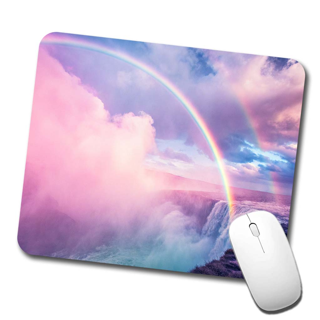 Vapor Rainbow Waterfall Low Profile Mouse Pad Mat