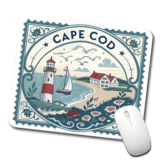 Cape Cod, Massachusetts MA Travel City State Stamp Low Profile Mouse Pad Mat