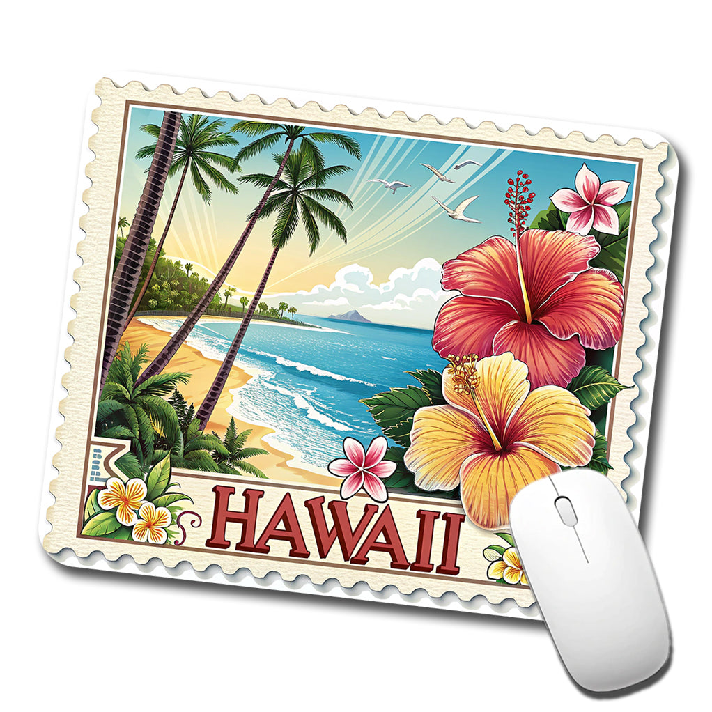 Hawaii HI Travel City State Stamp Low Profile Mouse Pad Mat