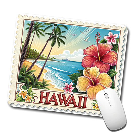 Hawaii HI Travel City State Stamp Low Profile Mouse Pad Mat
