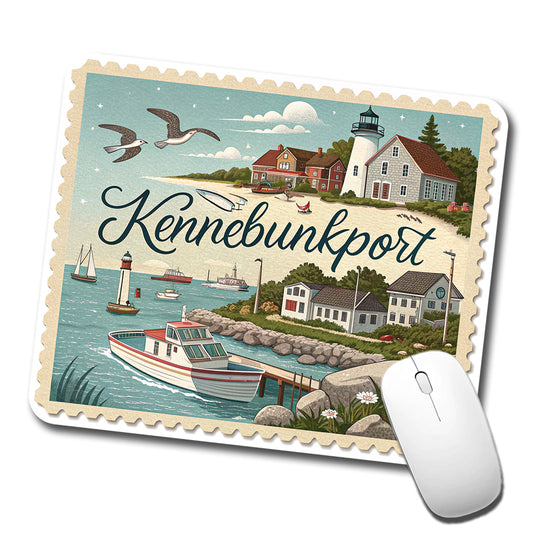 Kennebunkport, Maine ME Travel City State Stamp Low Profile Mouse Pad Mat