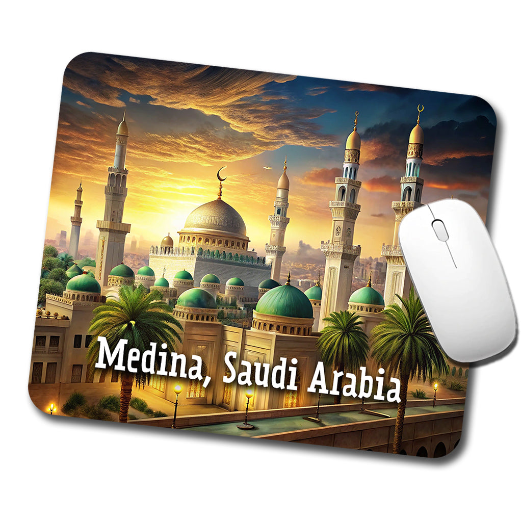 Medina, Saudi Arabia Travel City Country Stamp Low Profile Mouse Pad Mat