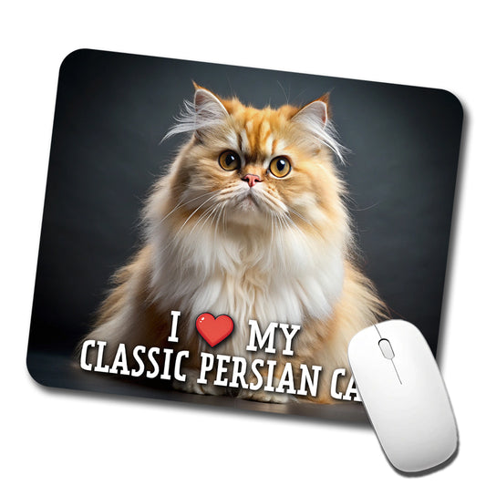 I Love My Classic Persian Cat Heart Low Profile Mouse Pad Mat