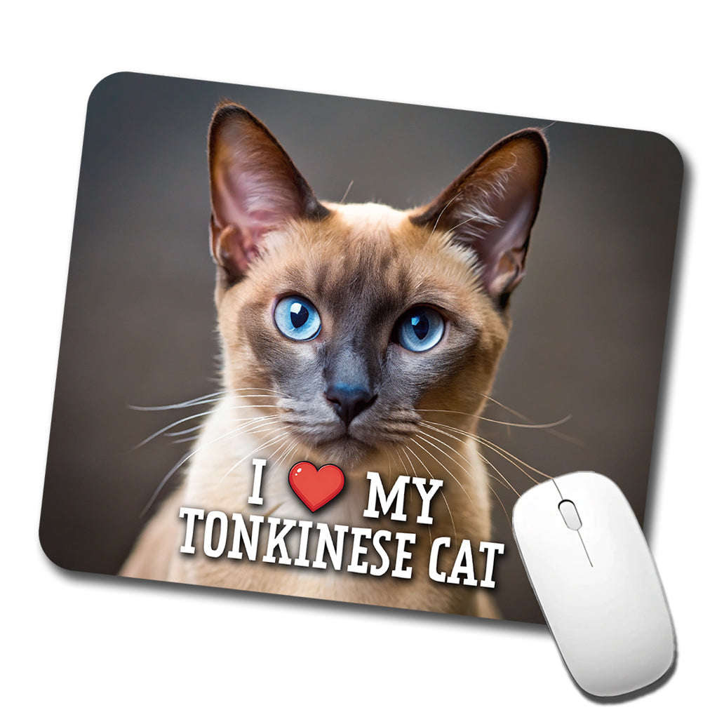 I Love My Tonkinese Cat Heart Low Profile Mouse Pad Mat