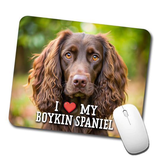 I Love My Boykin Spaniel Dog Heart Low Profile Mouse Pad Mat