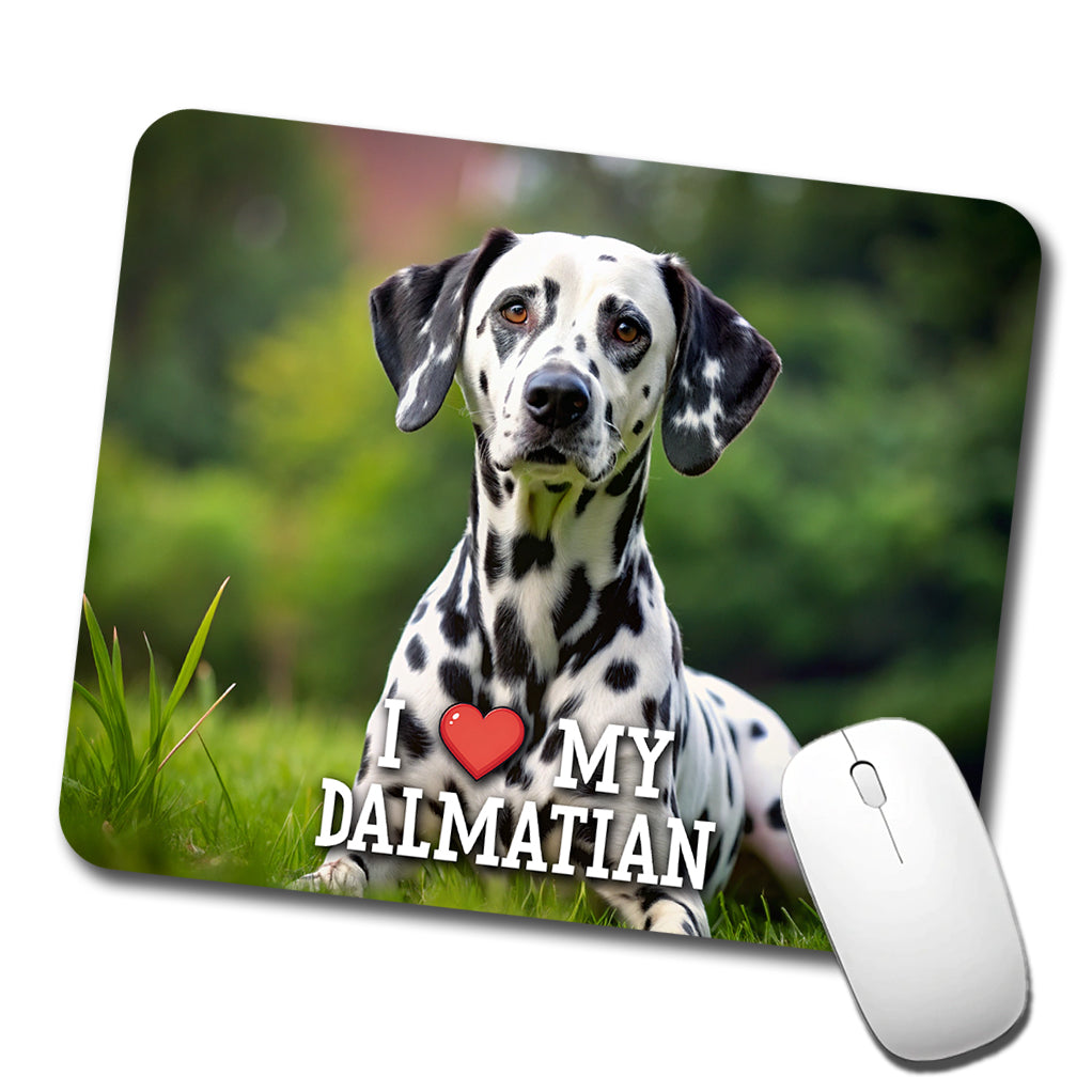 I Love My Dalmatian Dog Heart Low Profile Mouse Pad Mat