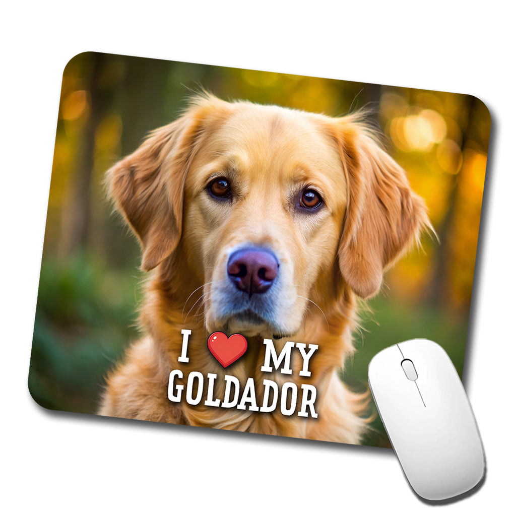 I Love My Goldador Dog Heart Low Profile Mouse Pad Mat