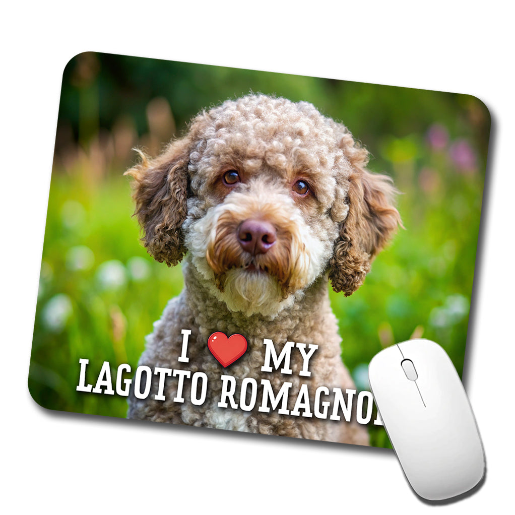 I Love My Lagotto Romagnolo Dog Heart Low Profile Mouse Pad Mat
