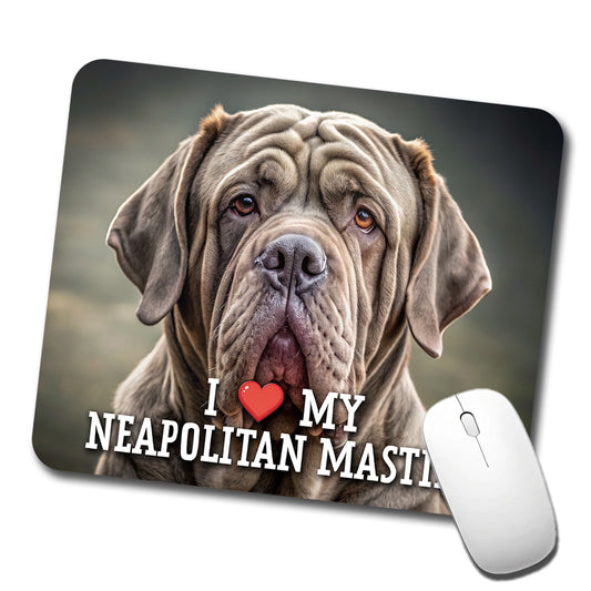 I Love My Neapolitan Mastiff Dog Heart Low Profile Mouse Pad Mat