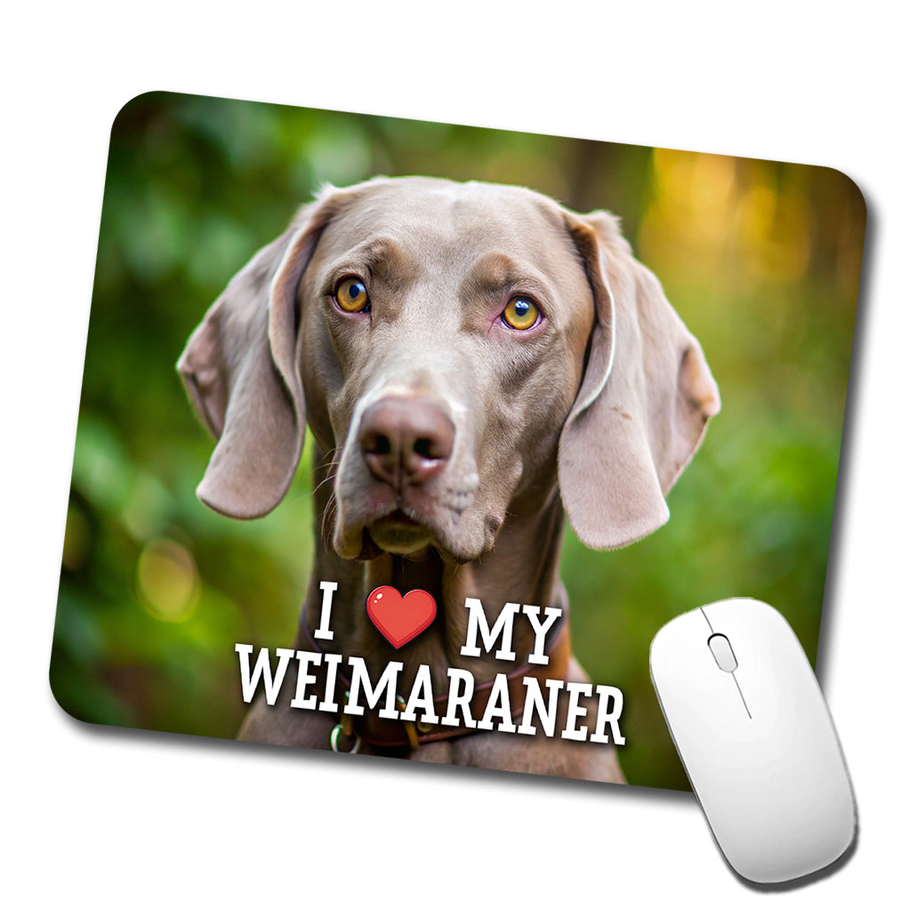 I Love My Weimaraner Dog Heart Low Profile Mouse Pad Mat
