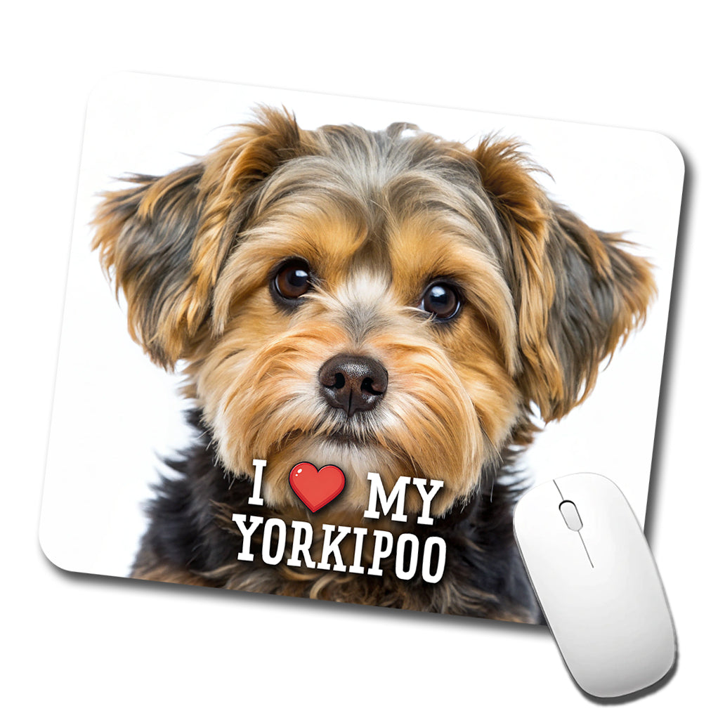I Love My Yorkipoo Dog Heart Low Profile Mouse Pad Mat