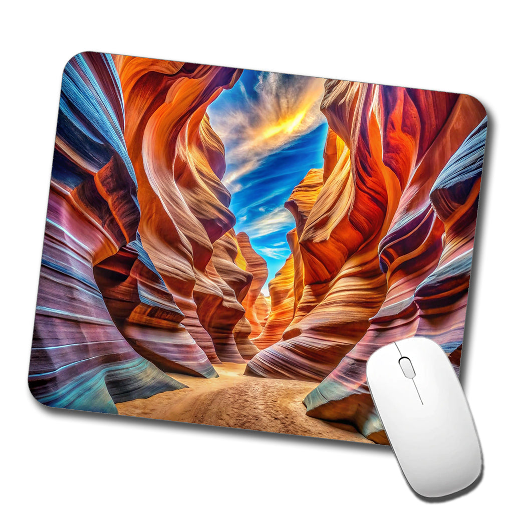 Antelope Canyon Arizona Watercolor Style Low Profile Mouse Pad Mat